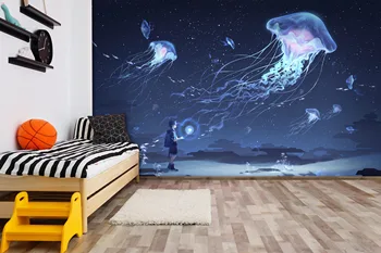 

[Self-Adhesive] 3D Jellyfish 961 Japan Anime Wall Paper mural Wall Print Decal Wall Murals Belly