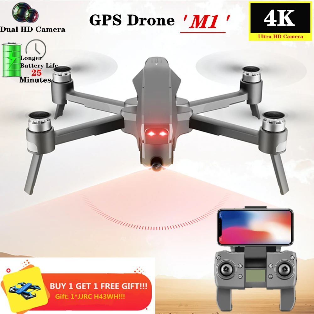 Gps Дрон 4K HD камера 5,8G wifi FPV Квадрокоптер оптический поток следование Профессиональный селфи бесщеточный 25 минут время полета VS X12 F11