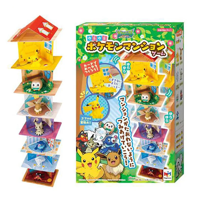

Takara Tomy Pikachu Eevee Vulpix Rowlet Mimikyu Litten Popplio Figure Dolls Toy DIY House Pokemon Action Figure Kids Gift