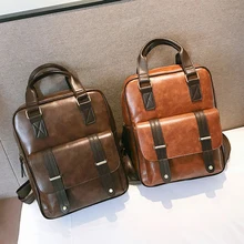 Mochila Feminina, школьные сумки с защитой от кражи, водонепроницаемые, для путешествий, для ноутбука, коричневый кожаный большой рюкзак для женщин, корейский дизайн