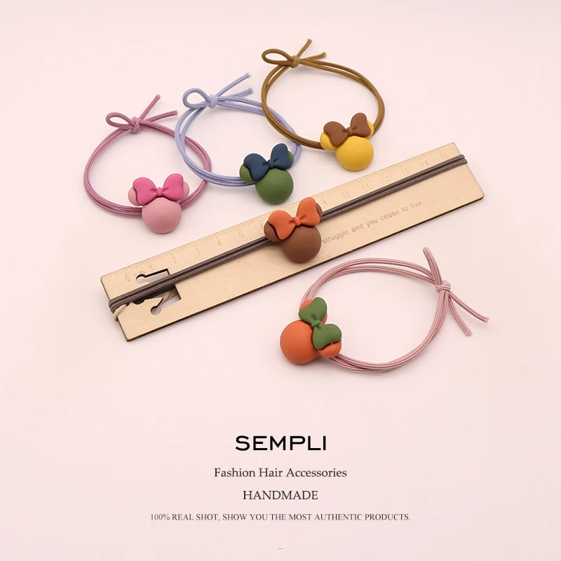 Sempli Микки повязка на голову "Минни" резинки для женщин девочек нейлоновые эластичные резинки для волос Детские резинки для волос Новинка