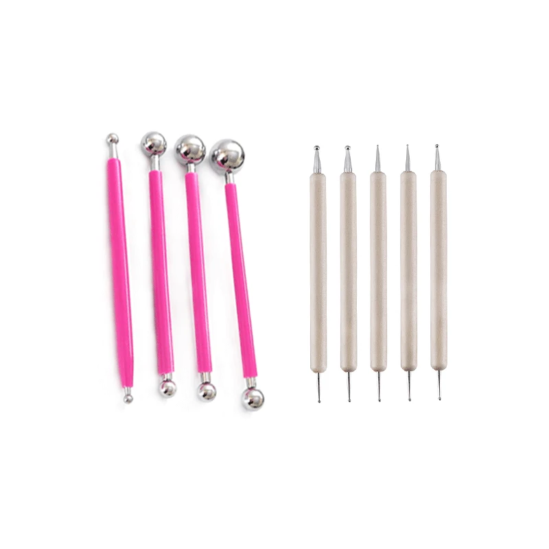 DIY Ceramic Wax Ball Stylus Clay Sculpture Handicraft Pottery Sculpte Model Pattern Molding Emboss Sludge dot shape Tool