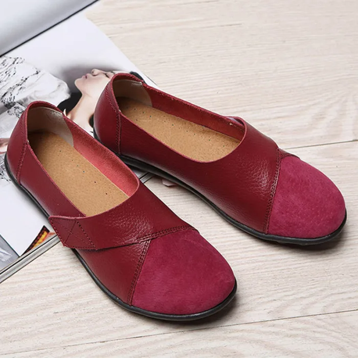 Women Suede Loafers Comfy Slip-on Soft Sole Casual Breathable Flats Shoes J9