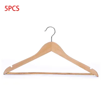 

5pcs Rotatable Organizer Coat/ Jackets/clothes Wood Hanger Household/hotel Adult Metal Hook