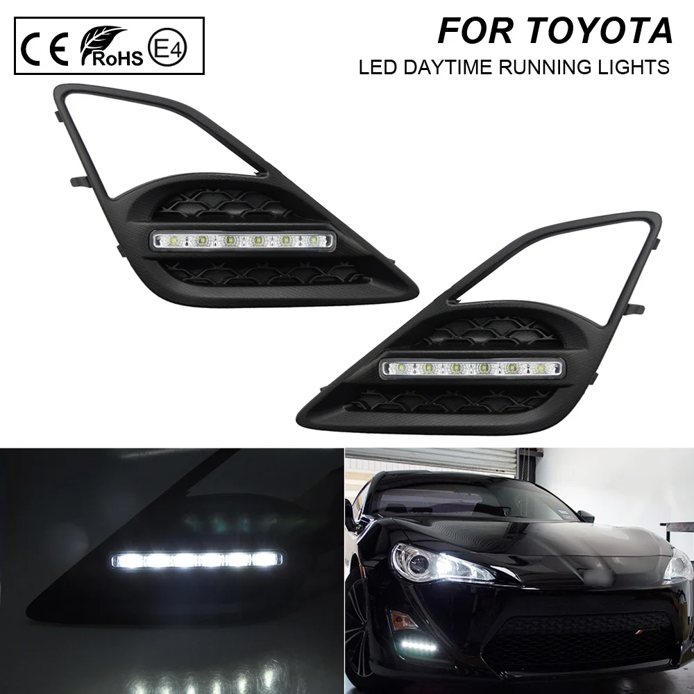 

2 PCS 12v Daytime Running Light Waterproof DRL Kit Day Light Auto Driving Light For Toyota GT86 2013~ Scion FR-S 2013~