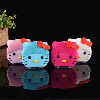 

Face Cleansing Brush Skin Care Electric Massage Brush Waterproof Dirt Remove Hello Kitty Facial Cleansing Instrument