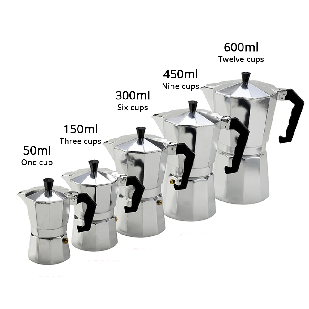 Tradineur - Cafetera de acero inoxidable, 6 tazas, apta para cocina de  inducción, cafetera clásica, plateada, uso doméstico y en