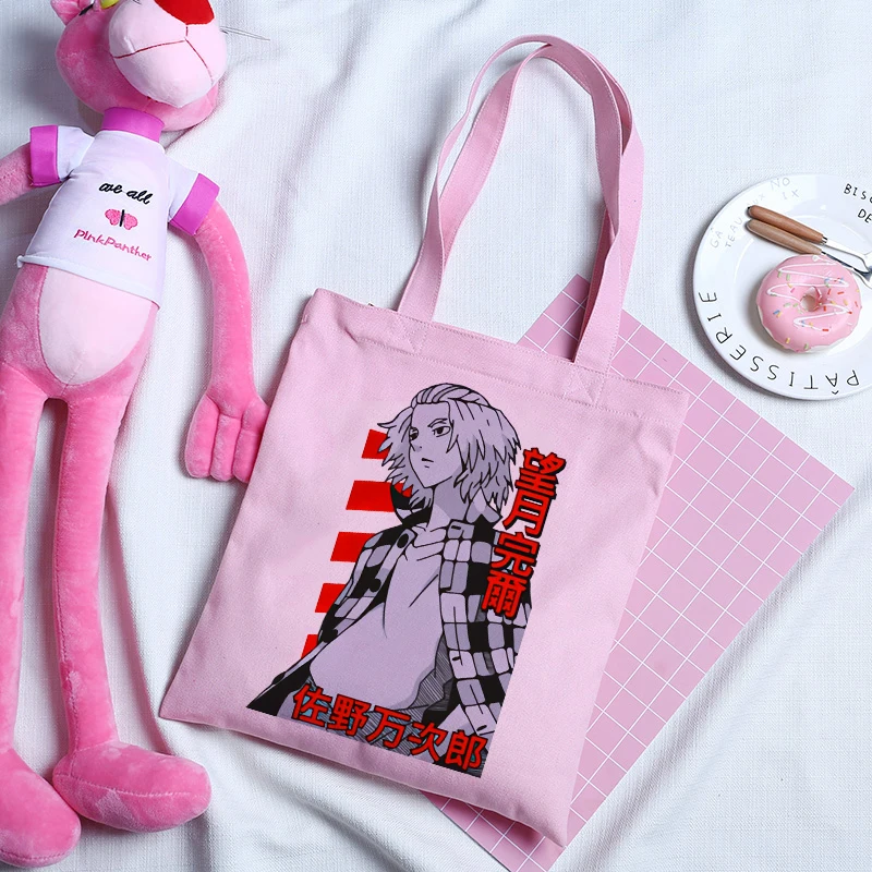 Women Bag Tokyo Revengers Anime Harajuku Shopper Bags Japanese Large Capacity Vintage Shoulder Bag Cartoon Y2k Women Canvas bag 