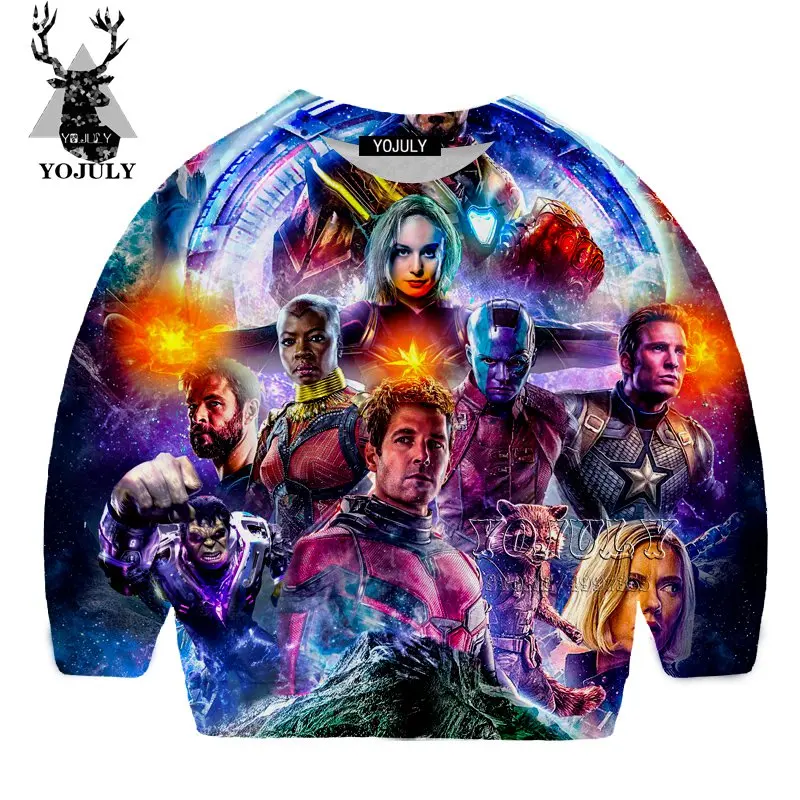 YOJULY The Avengers Harajuku 3D gedruck/Детский свитер модная детская одежда с круглым вырезом для мальчиков и девочек-подростков Kawaii SW116 - Цвет: 19