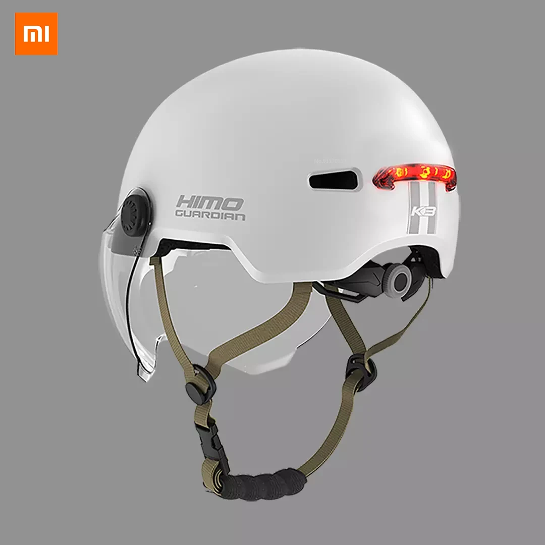 Защитный шлем Xiaomi Youpin HIMO K3 с флэш-вспышкой и ночным предупредительным сигналом