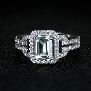 

Square Diamond S925 Sterling Silver Ring for Women Fine Silver 925 Jewelry Bijoux Femme Bizuteria with Cushion Zirconia Rings