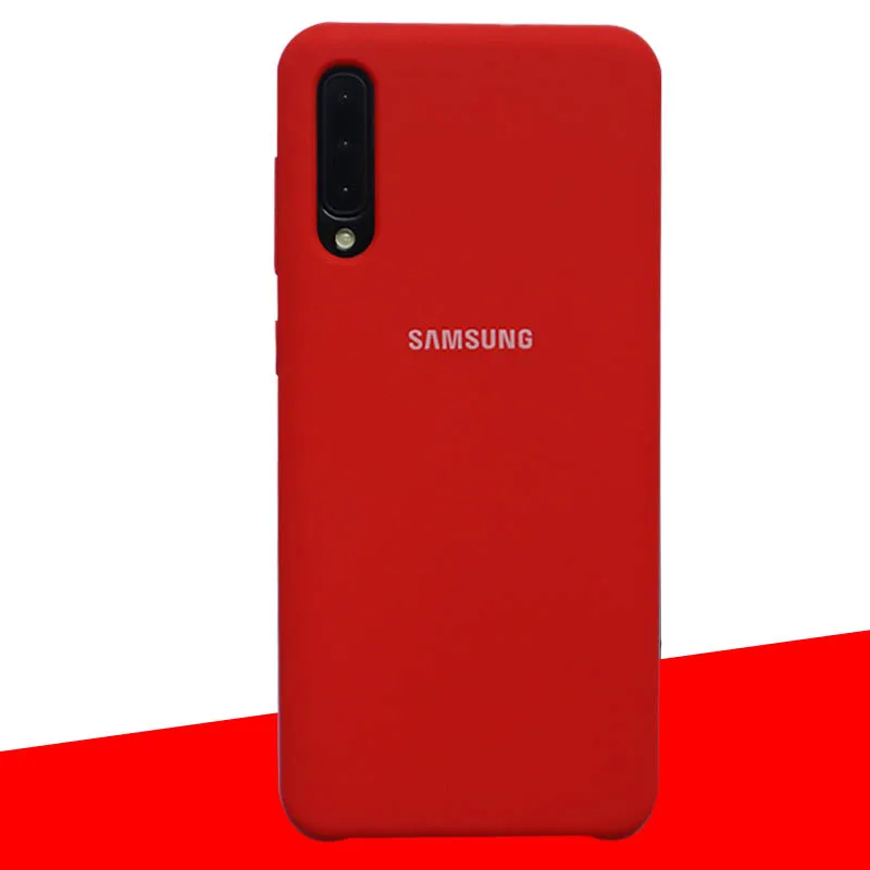 Чехол на самсунг а50 Чехол для samsung A50, жидкий силиконовый мягкий защитный чехол для задней панели samsung A50 A30 A20, чехол для Galaxy A50, противоударный чехол - Цвет: Red