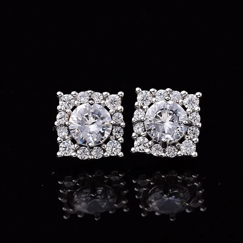 

Bread earrings 925 silver earrings moissanite Total 1.00ct D VVS Silver 925 Earrings Jewelry earings fashion jewelry 2020