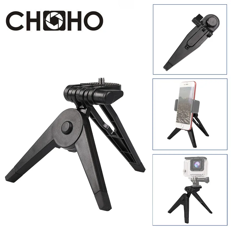 Mini Tripod Foldable Table Stand ABS Phone Holder For Camera Cellphone iPhone Gopro Accessories