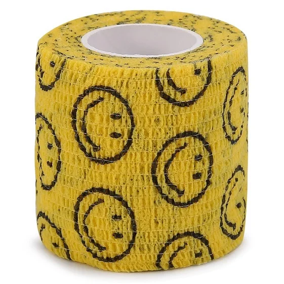 Yellow smiley face 4 типа нетканый материал самоклеящаяся фиксирующая лента узорная повязка обернутая эластичными соединениями поддерживающая лента Водонепроницаемая Правильная осанка - Цвет: Yellow smiley face