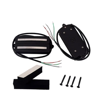 

Super sell-1 Set Dual Coil Guitar Pickup 7 String Guitar Neck Bridge for Fender Stratocaster Squier Telecaster Bass Guitar