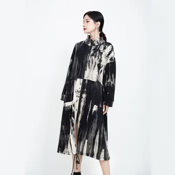 

Street Fashion Womens Windbreakers Spring Winter Personality Loose Oversized Women Long Trench Coat