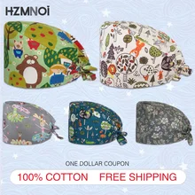 

Trendy Pattern Medical Scrub Cap Hospital Doctor Work Cap Sanitary Worker Scrub Cap Pet Clinic Nurse Beautician Nursing Cap