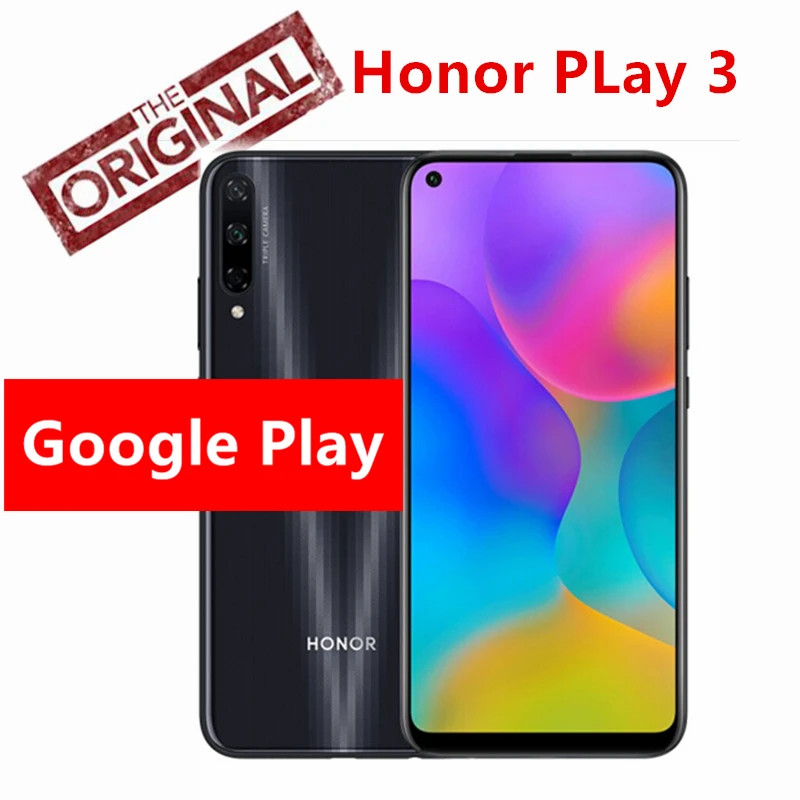 Honor play 3 мобильный телефон honor play 3 6,39 дюймов Kirin710F Восьмиядерный Android 9,0 разблокировка лица GPU Turbo 3,0 Поддержка Google play