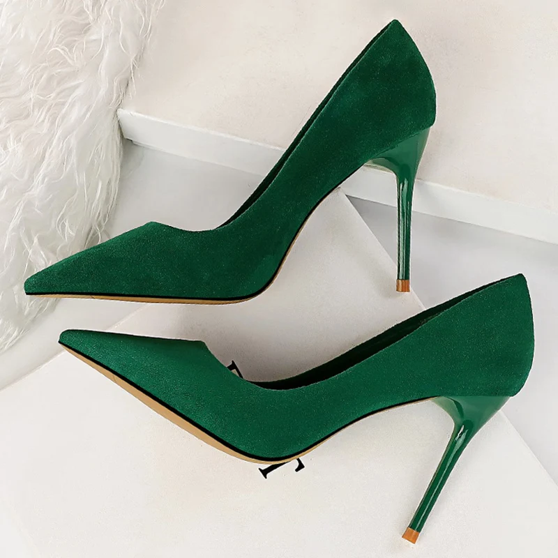 2023 Women 10cm High Heels Plus Size 43 Stripper Escarpins Pumps