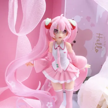 Pink Sakura Anime Girl Action Figures Toys Girls PVC Figure Model Toys Gift 4