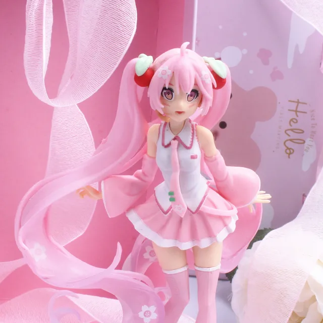 Pink Sakura Anime Girl Action Figures Toys Girls PVC Figure Model Toys Gift 4