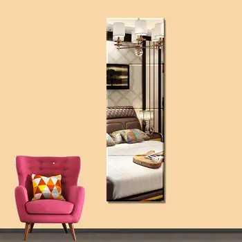 

4Pcs 22*22cm Durable Removable Dressing Mirror Wall Stickers Full Length Mirror Living Room/Kids Bedroom For Home Decor #298230
