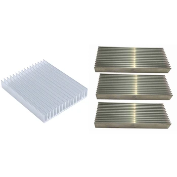 

1x Aluminium Radiator Heatsink Heat Difuse Sink Cooling Fin 120X100X18mm & 3 Pcs 100X40X11mm