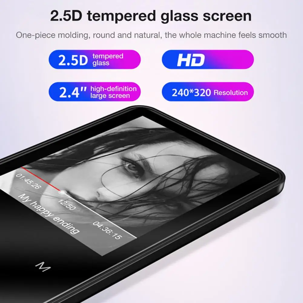 HIFI без потерь Bluetooth Сенсорный экран MP3 плеер портативный тонкий MP5 студентов английский плеер для бега