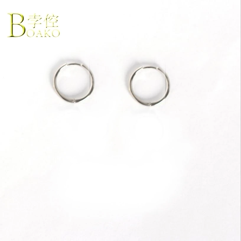 Punk 925 Sterling Silver Earrings For Women/Men Small Hoop Earrings Girl Cartilage Ear Bone Earring Female Gold round aretes K5