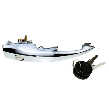 

Car Chrome Outside Door Handle Set with Key For-Volkswagen Beetle 1968-1979 113837205M