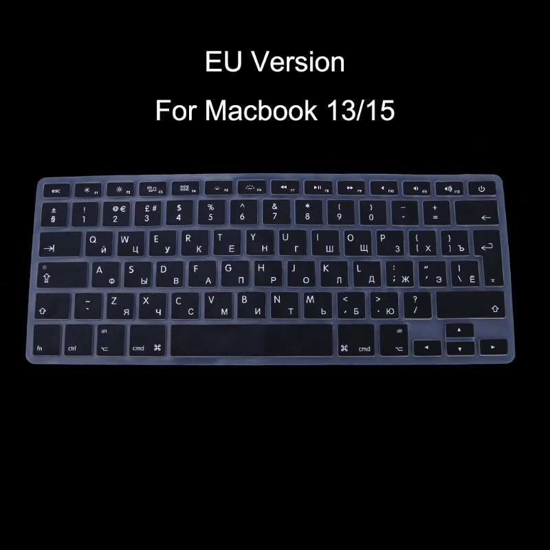 Русская клавиатура силиконовый чехол для Apple Macbook Air Pro 13 15 95AD версия ЕС |