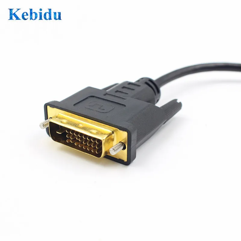 KEBIDU 1080P DVI-D-VGA активный адаптер конвертер кабель 24+ 1 Pin папа-15 Pin Женский монитор кабель для ПК дисплей карты Full HD