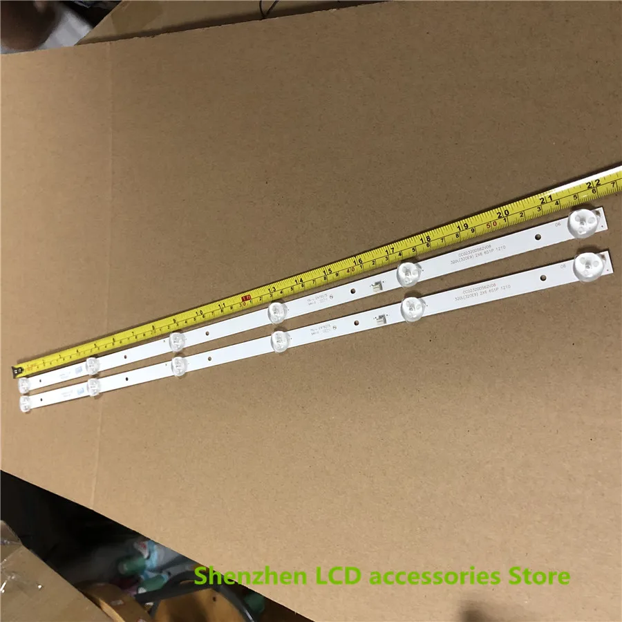 Lote para Le-8822a Peças Backlight tv Lcd Bar Cc02320d562v04 6led 56cm 6v 100% Novo 12 - M32d-1 - Image 2