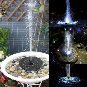 

2020 Ground Solar Fountain Pump Waterproof LED Solar Panel With Submersible Pump For Bird Bath Garden Decoration Fountain EA