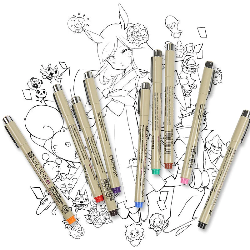 Sakura XSDK 005/01/2/3/4/5/8/1.0 тонкая ручка Pigma Micron многоцветная игла искусственная