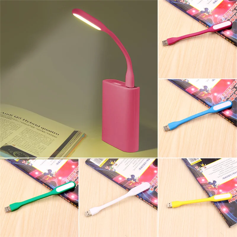 1 шт. Складная синяя супер яркая USB светодиодная мини Портативная Гибкая книга лампа для чтения для мобильного питания компьютера ноутбука