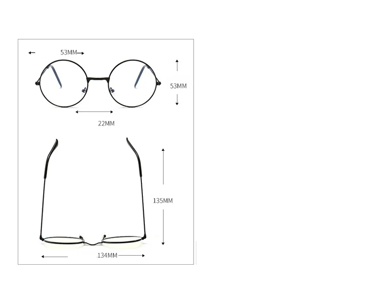 Женские очки, оптическая оправа, металлическая круглая оправа, прозрачные линзы, синий светильник, очки для мужчин, компьютерные очки, игровые очки