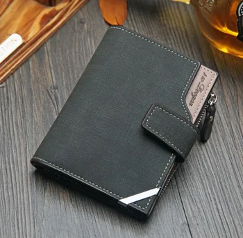 

Fashion New Men's Wallet Vertical Multifunction Clasp Seventy Percent Off Wallet Hot Sale Hort Wallet Bus Card Bag Short Men Pu
