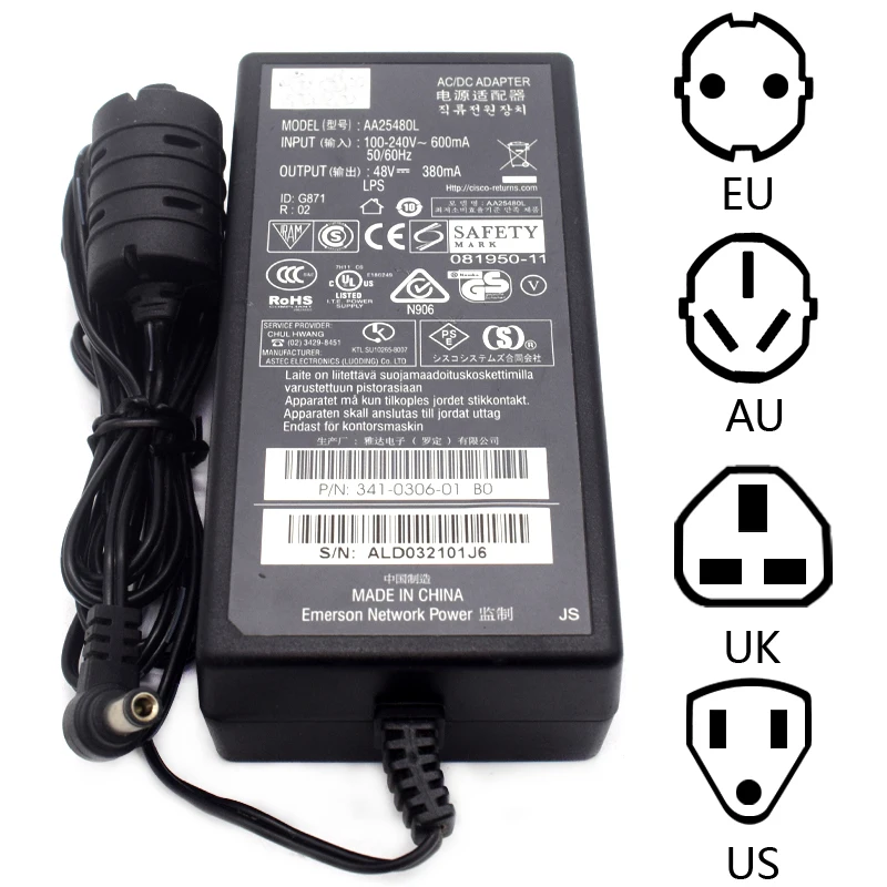 Б/у адаптер переменного тока зарядное устройство для Cisco Aironet 2702i AC1750 AIR-CAP2702I-E-K9