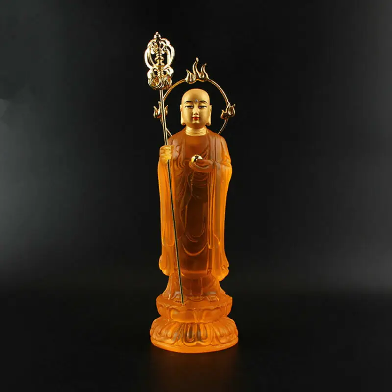 Chinese Buddhism Tangseng Ksitigarbha Bodhisattva Monk Buddha Resin Statue | Дом и сад