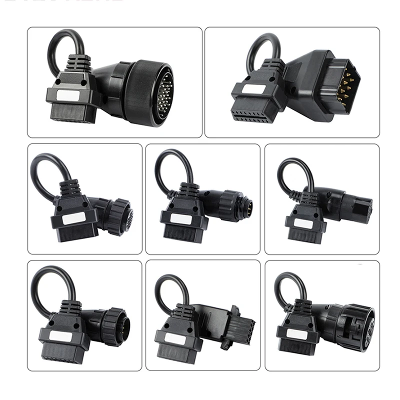 OBD2 Converter Cable Full Set 8 PCS Car/Truck Cables For TCS PRO Diagnostic Reader Interface Connector obd2 connector,obd2 cable