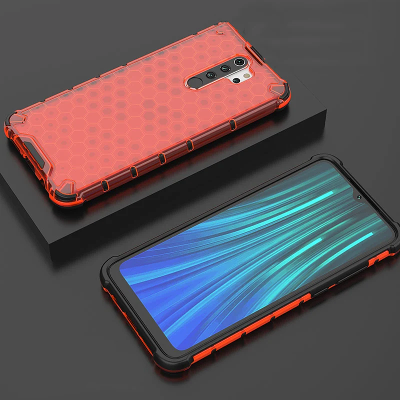 Армированный противоударный чехол для xiaomi redmi note 8 Pro Чехол прозрачный жесткий PC задняя крышка для xiaomi redmi note 7 Pro K20 Pro Чехол - Цвет: Red