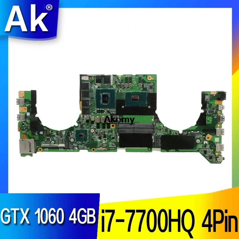 DABKLAM1AA0 материнская плата для ноутбука ASUS GL503VM GTX 1060 4GB i7-7700HQ 4Pin | Компьютеры и офис