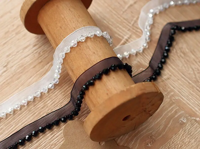 Yarn belt crystal bead webbing nailed lace handmade diy cheongsam shoes and hats bag inlaid with accessories