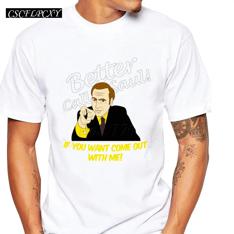 Better Call Saul Мужская футболка с принтом из мультфильма Breaking Bad повседневные Модные