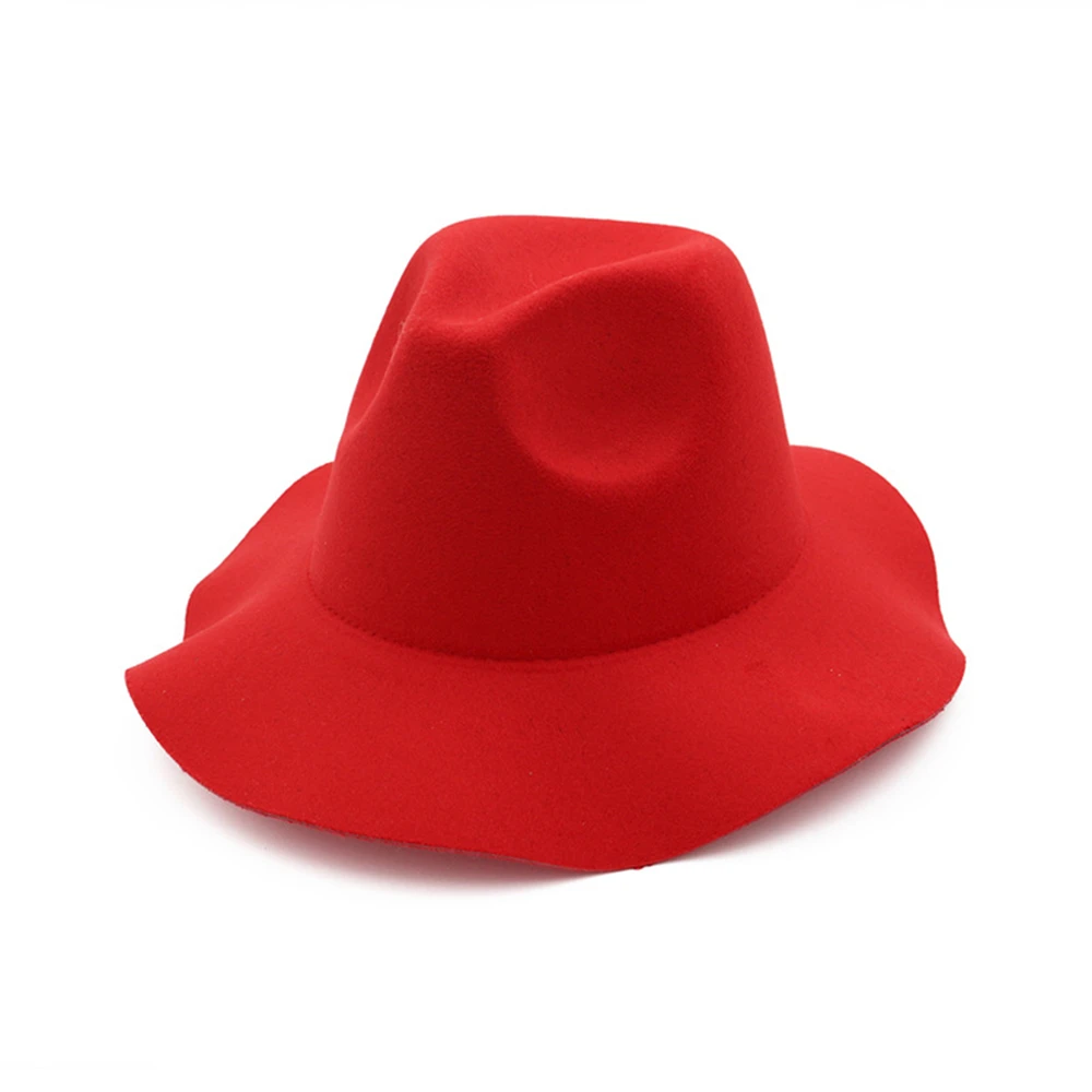BUTTERMERE Fedora головные уборы для женщин шерсть верблюжий британский стиль с широкими полями и оборками Элегантная Дамская зимняя Осенняя крученая Трилби шапка