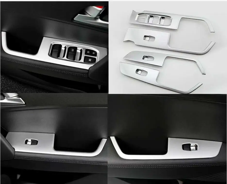 For Hyundai Ix25 Creta Chrome Inner Door Armrest Window Switch Cover ...