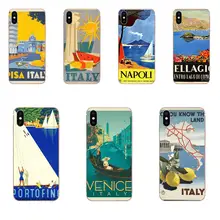 Famosa ciudad de Italia póster de viaje piel delgada para Galaxy Alpha Note 10 Pro A10 A20 A20E A30 A40 A50 A60 a70 A80 A90 M10 M20 M30 M40
