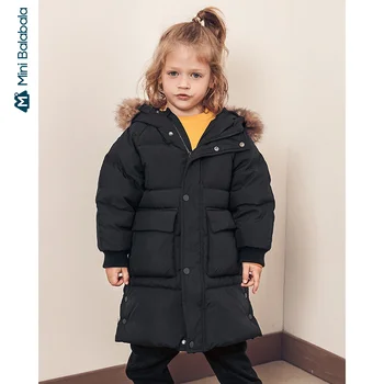 

Minibala Children down jacket 2020 winter new boys and girls thickened warm goose down jacket